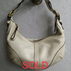 Coach Small Bone Leather Hobo